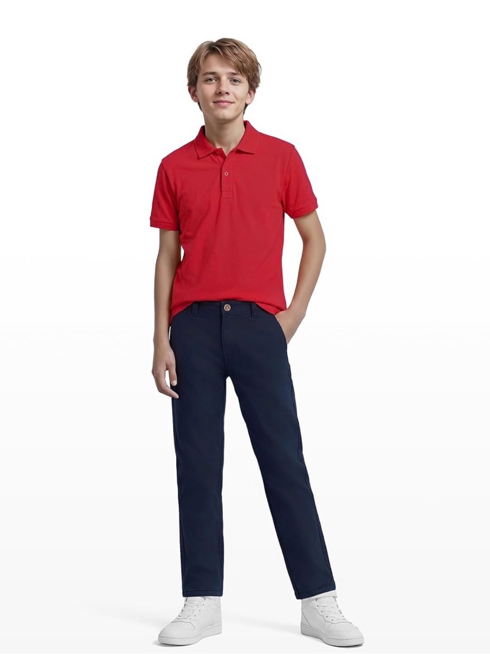 Izod Navy Blue Kids Casual Uniform Pants